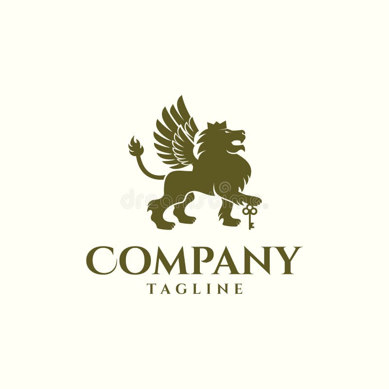 Lion key logo vector design illustration stock illustration Lion key logo vector design illustration stock illustration