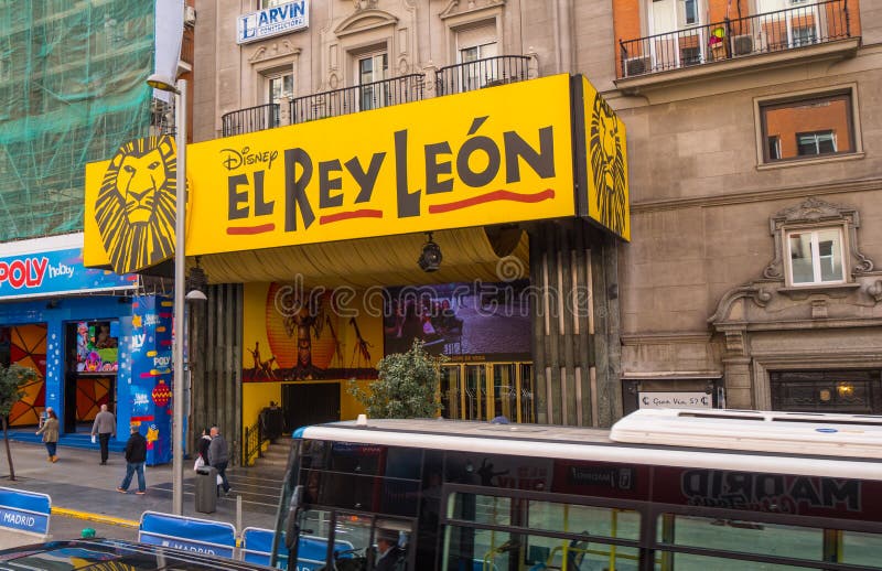 The Lion King Musical at Madrid Gran Via Street Editorial Photo - Image ...