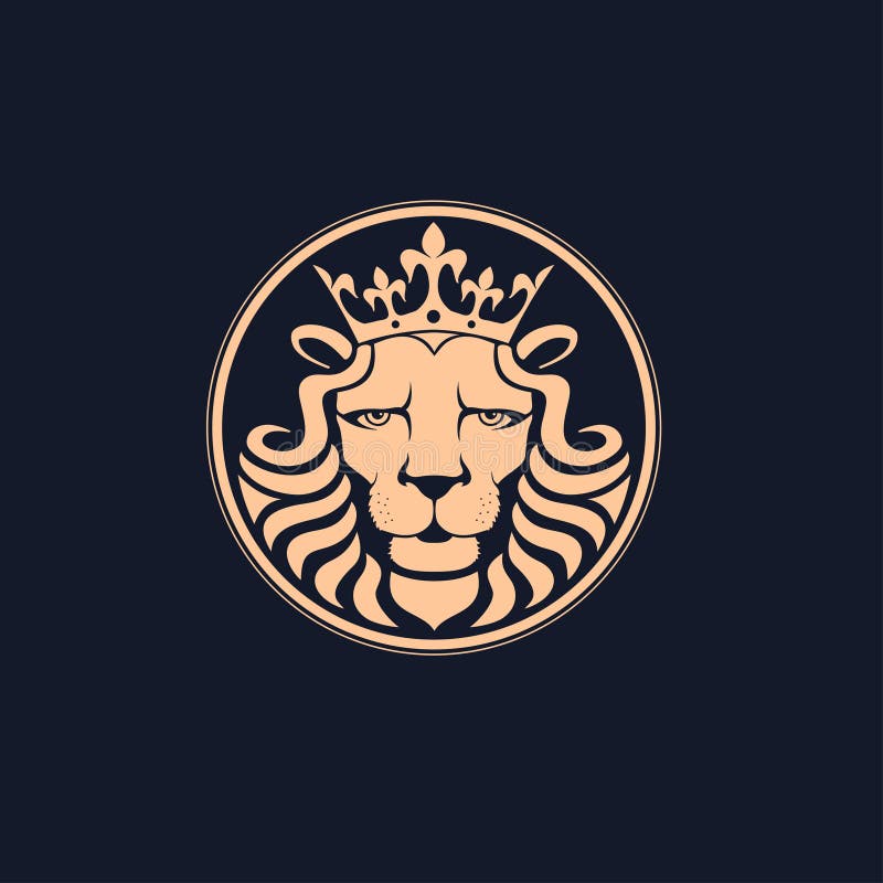 Lion Logo Cabeza Del León Con La Corona - Ejemplo, Diseño Del Emblema  Símbolo Universal De La Compañía Stock de ilustración - Ilustración de  seguridad, corona: 129535695