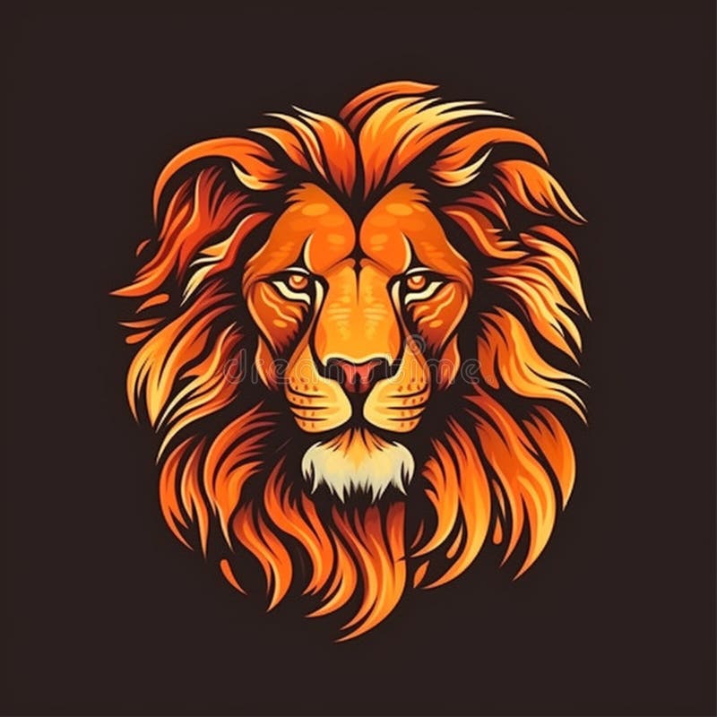 Lion logo illustration stock illustration. Illustration of face - 280247176