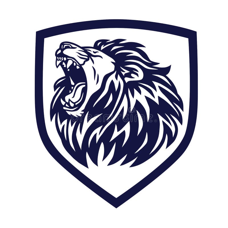 Lion Logo Shield Vector royalty free illustration