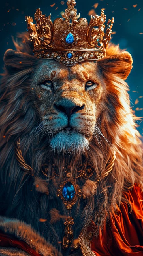 Lion majestueux avec un illustration libre de droits