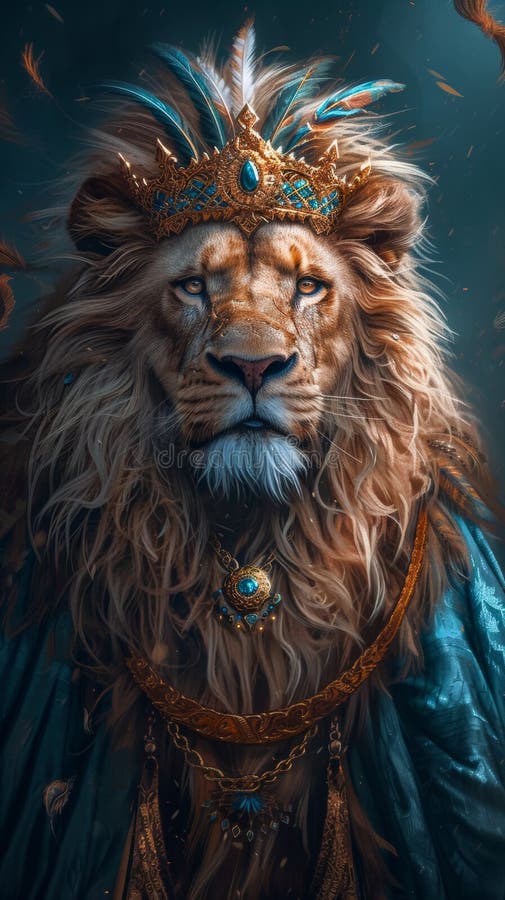 Lion majestueux illustration libre de droits
