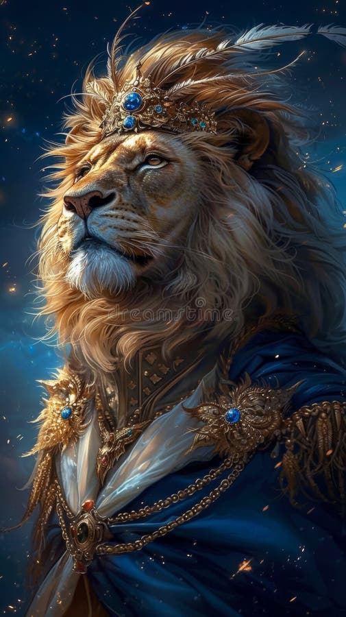 Lion majestueux illustration stock