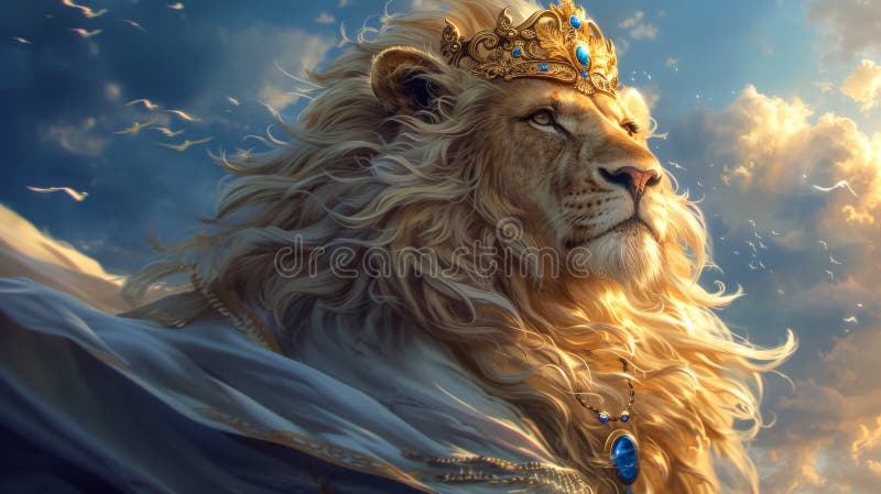 Lion majestueux illustration stock