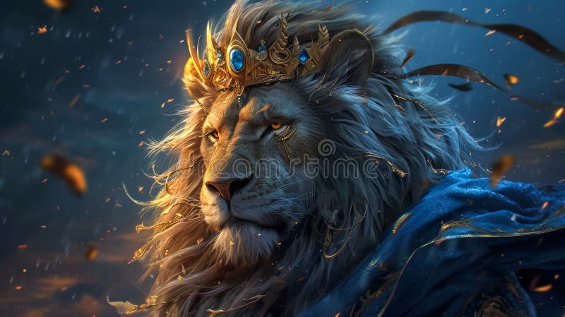 Lion majestueux illustration de vecteur