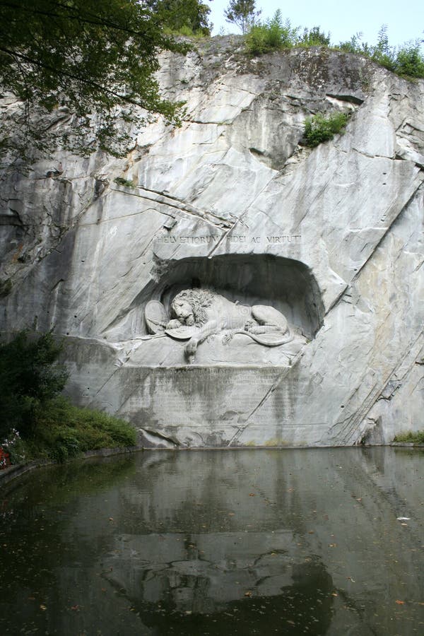 Digital photo of the lion-memorial in Luzern, switzerland.