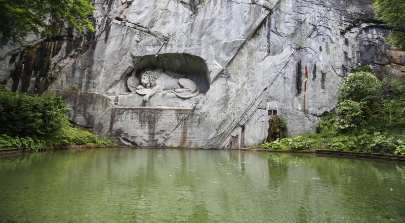 Lion monument is taken in lucerne, switzerland. Lion monument is taken in lucerne, switzerland