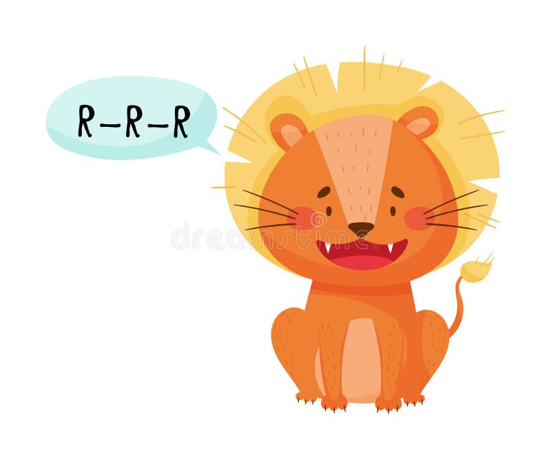 Lion with Open Mouth Making Roar Sound Isolated on White Background Vector  Illustration Stock Vector - Illustration of making, clipart: 185611523