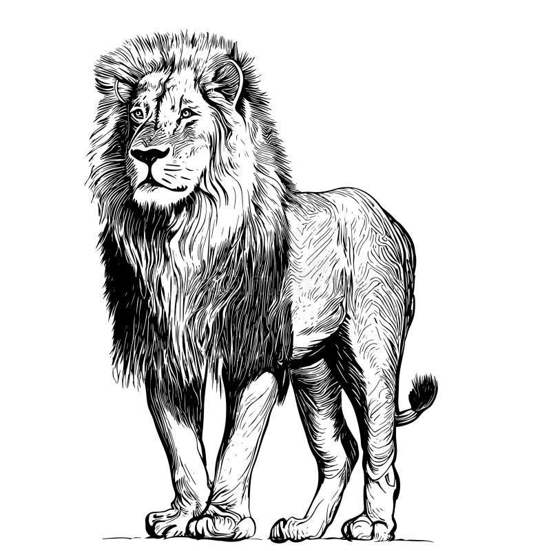 Aggregate more than 73 asiatic lion sketch latest