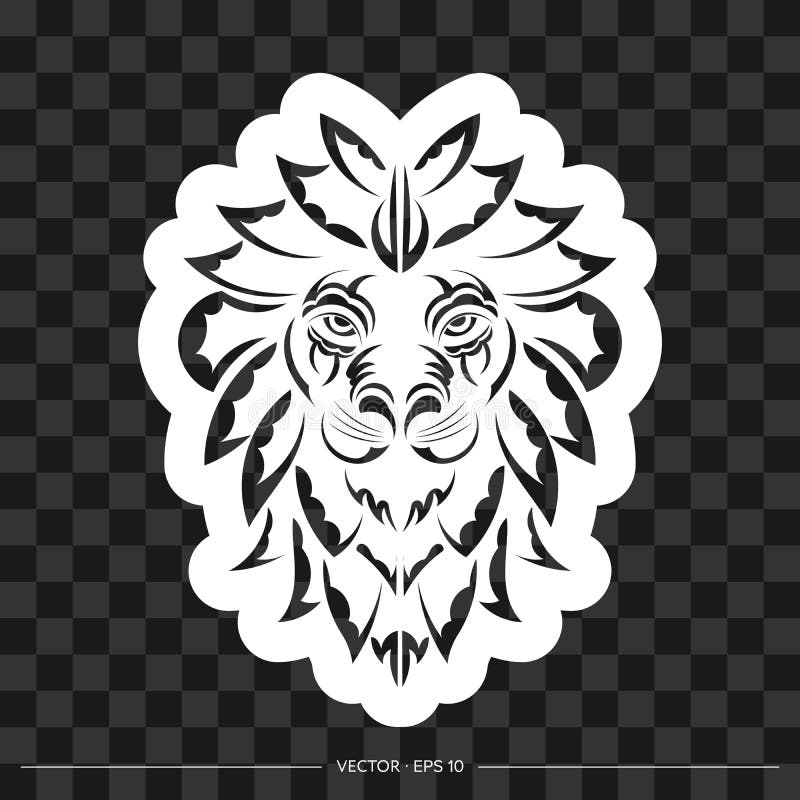 Lion Print. Lion S Face in Boho Style. Vector Stock Vector Illustration of embroidery, texture