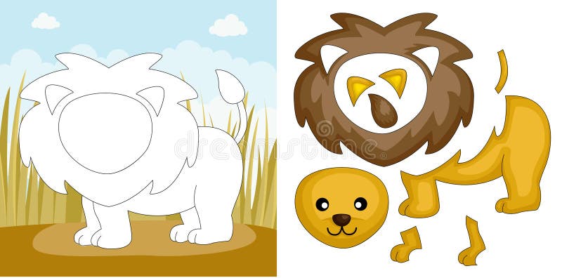Lion Puzzle Stock Illustrations – 1,659 Lion Puzzle Stock