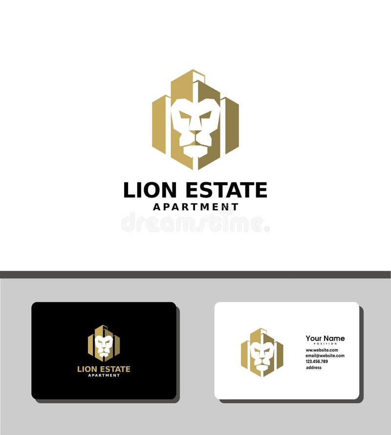 Lion realestate logo editorial image. Illustration of apartment 147360160