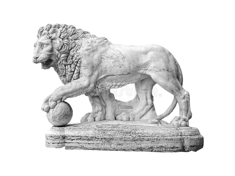 Lion Sculpture Isolated royalty free stock image Lion Sculpture Isolated royalty free stock image