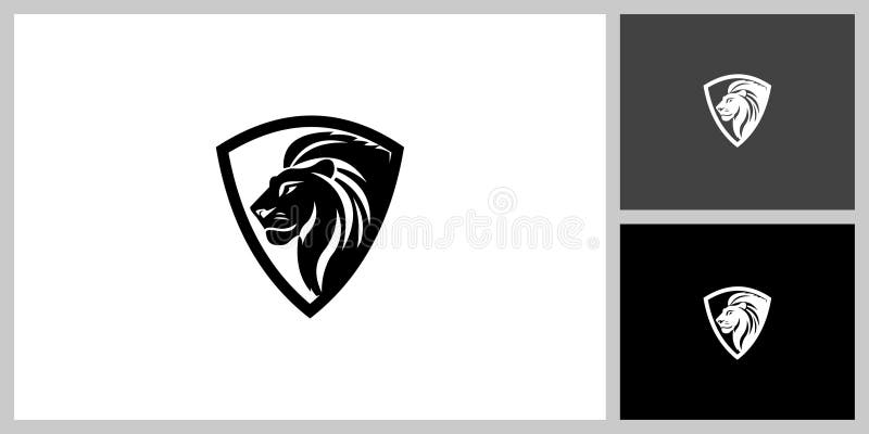 Lion shield vector design template royalty free illustration