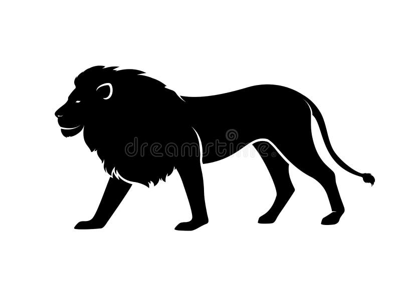 Cartoon Lion Silhouette