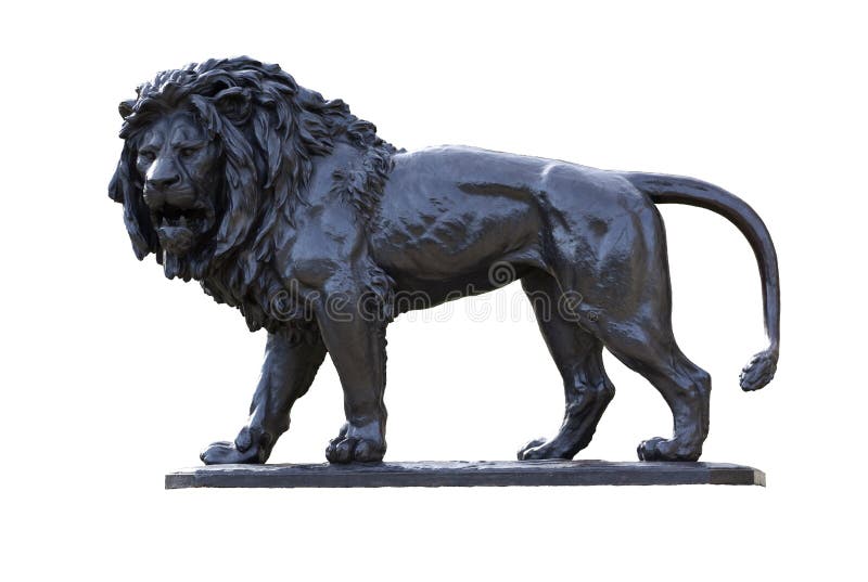 Lion Statue bronzeo fotografia stock