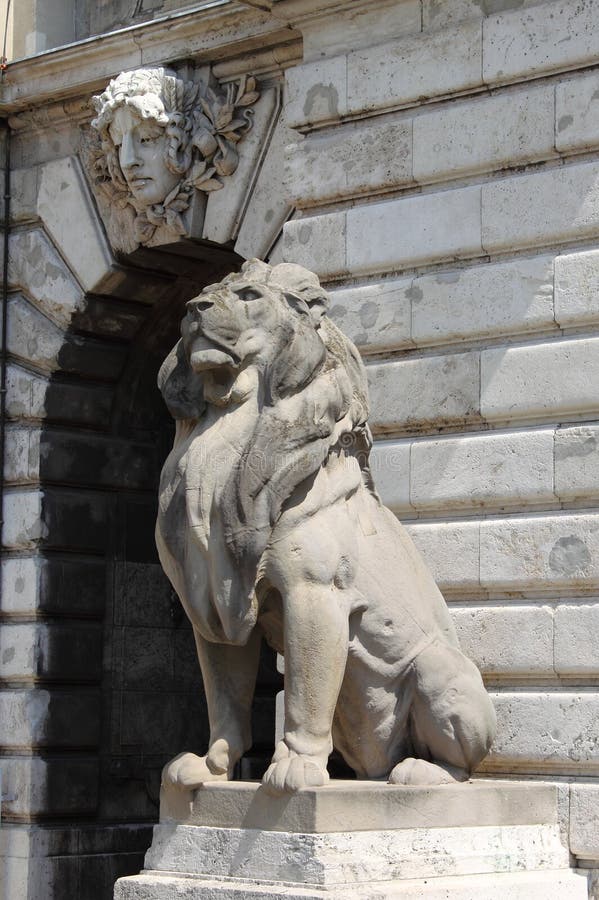 Lion Statue in Budapest Royal Palace Stock Image Image of animal