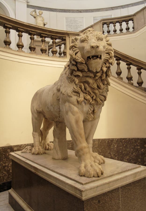Lion Statue in Naples stock photo. Image of entrance, italy 1520474