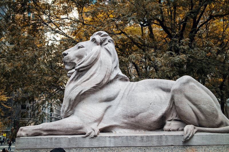 189 New York Public Library Statue Lion Stock Photos Free & Royalty