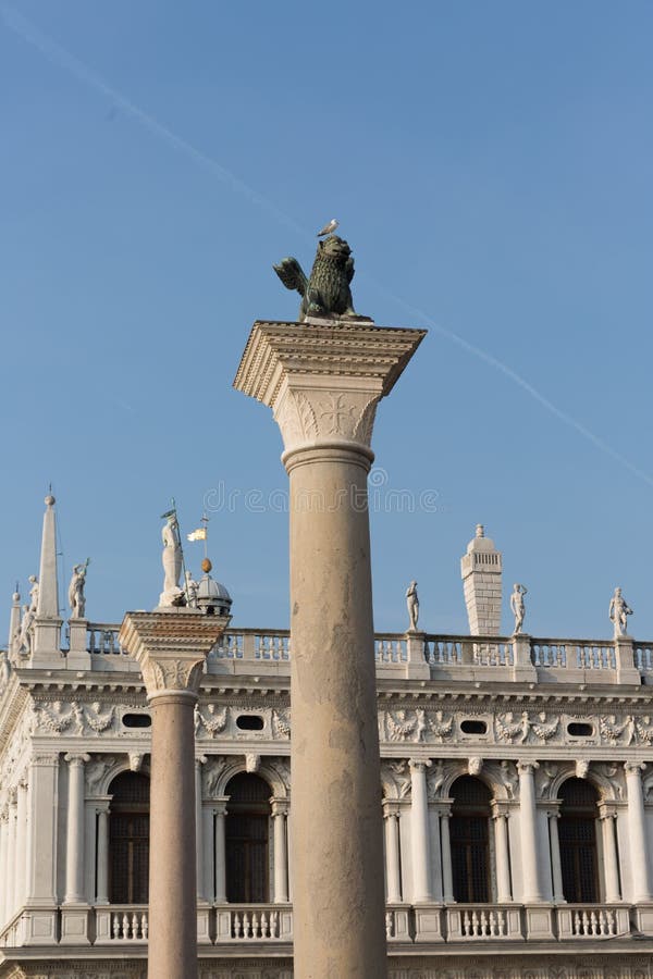 The Lion Symbol of Venice, Italy Stock Image Image of column, 78503235
