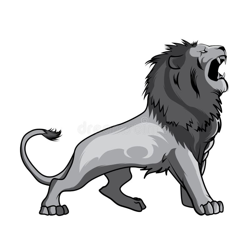 Leaping lion logo design with abstract full body Vector Image