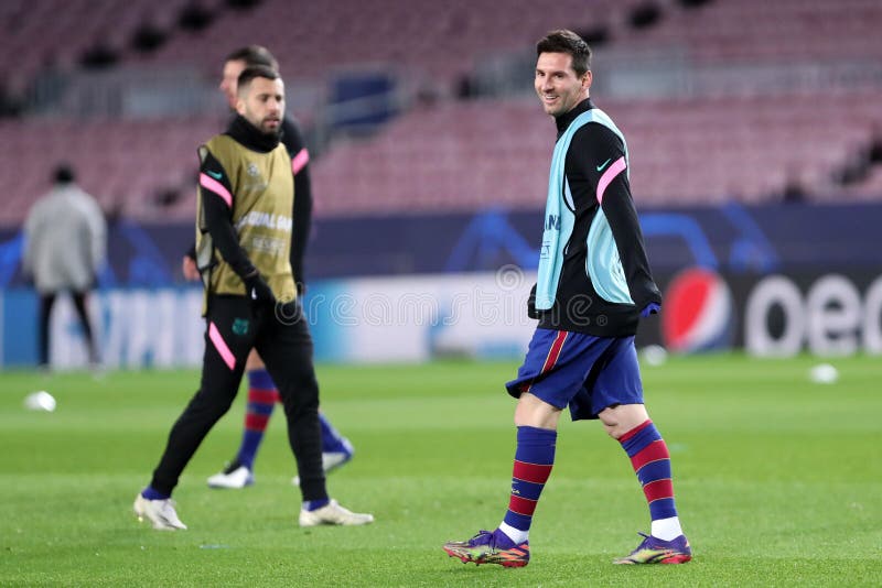 Lionel Messi. Of Fc Barcelona   during the UEFA Champions League Group G  match between Fc Barcelona and Juventus Fc stock photos