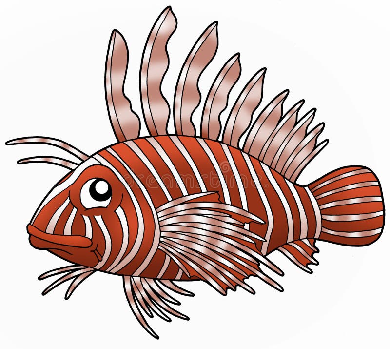 Lionfish stock illustration. Illustration of tropical - 5259875