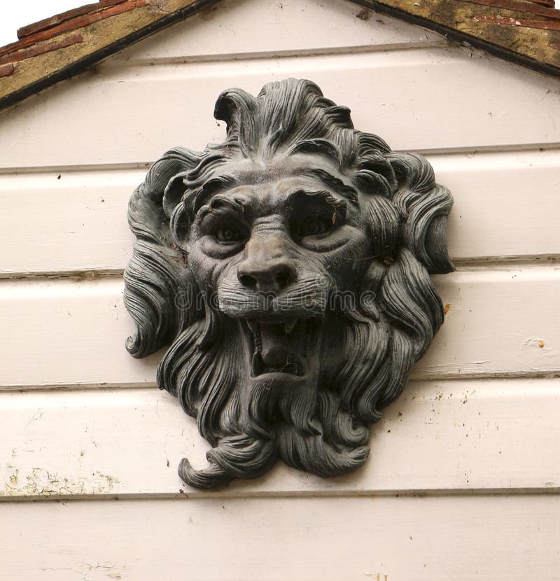 Stone lions head stock image. Image of travel, culture 253805893