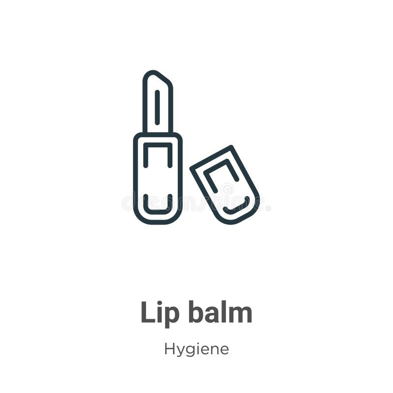 Lip Balm Outline Vector Icon. Thin Line Black Lip Balm Icon, Flat