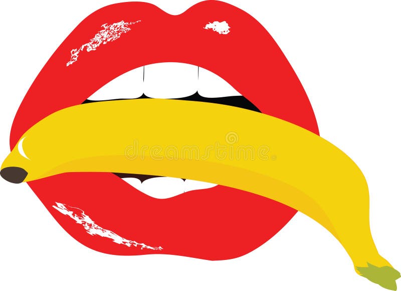 Lip And Banana Royalty Free Stock Image Image 18076536