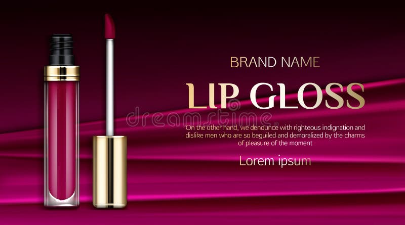 Download Mock Up Of Realistic Lip Gloss Stock Vector Illustration Of Beautiful Glossy 86068106