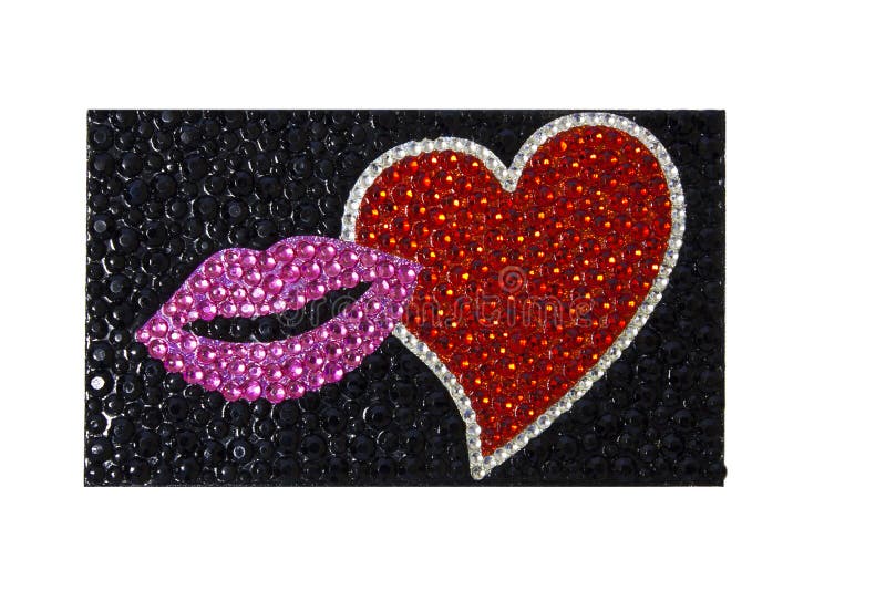 Lip and Heart Glitter Jewelry Stock Photo Image of color, brown 22591850