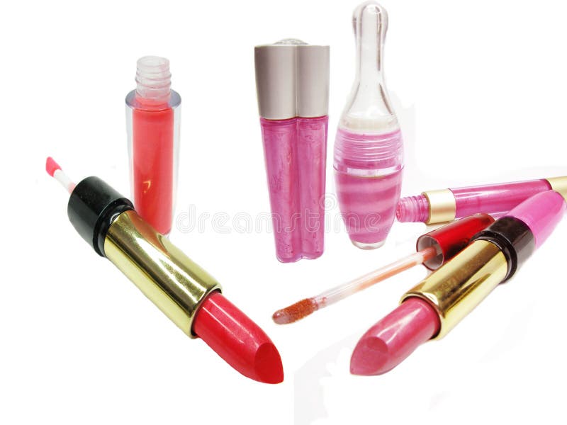 Lipgloss lipstick cosmetic set for makeup