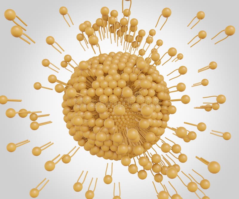 The liposomes can burst or be broken down to release nanodrugs or nanomedicine vector illustration