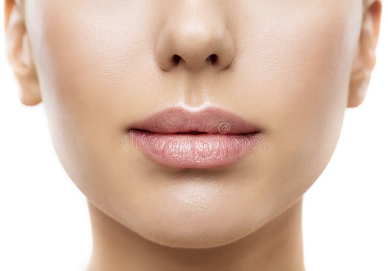 Lippen, de Mondschoonheid van het Vrouwengezicht, de Mooie Close-up van de Huid Volledige Lip Lippen, de Mondschoonheid van het Vrouwengezicht, de Mooie Close-up van de Huid Volledige Lip
