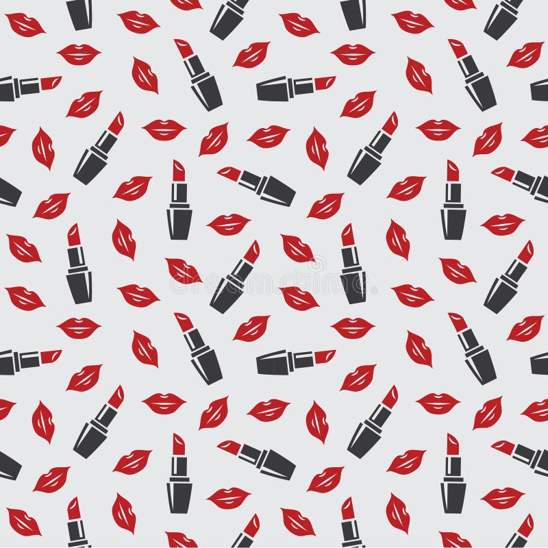 Lippen en lippenstift royalty-vrije illustratie Lippen en lippenstift royalty-vrije illustratie