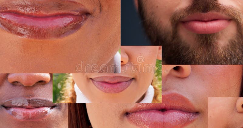 Lippen sammeln und sich mit Menschen in Vielfalt unterscheiden, um die Gemeinschaft einzubeziehen oder das globale Bewusstsein zu lizenzfreie stockbilder