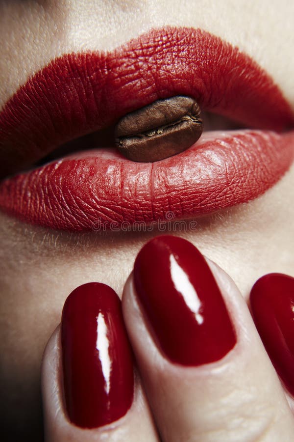 Lips coffee lipstick