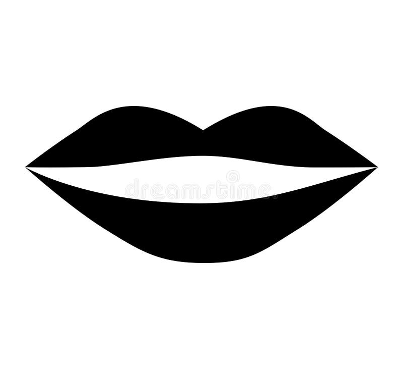 Lips female drawing icon stock illustration. Illustration of cartoon 83106152