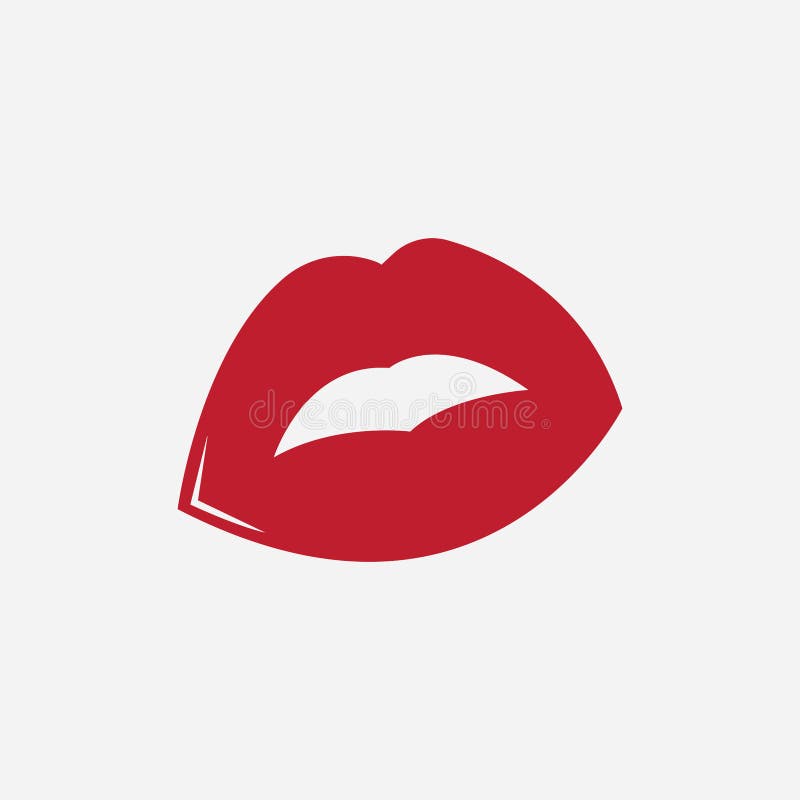 Lips Icon Cosmetic Logo Vector Template Stock Illustration