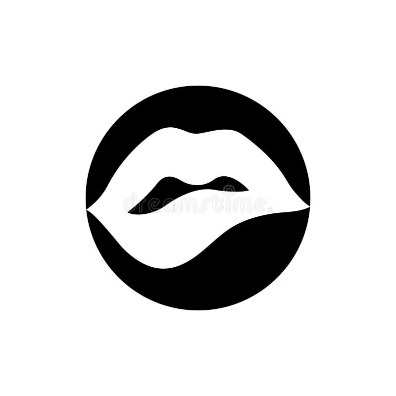 Lips Icon Cosmetic Logo Vector Template Stock Vector Illustration of