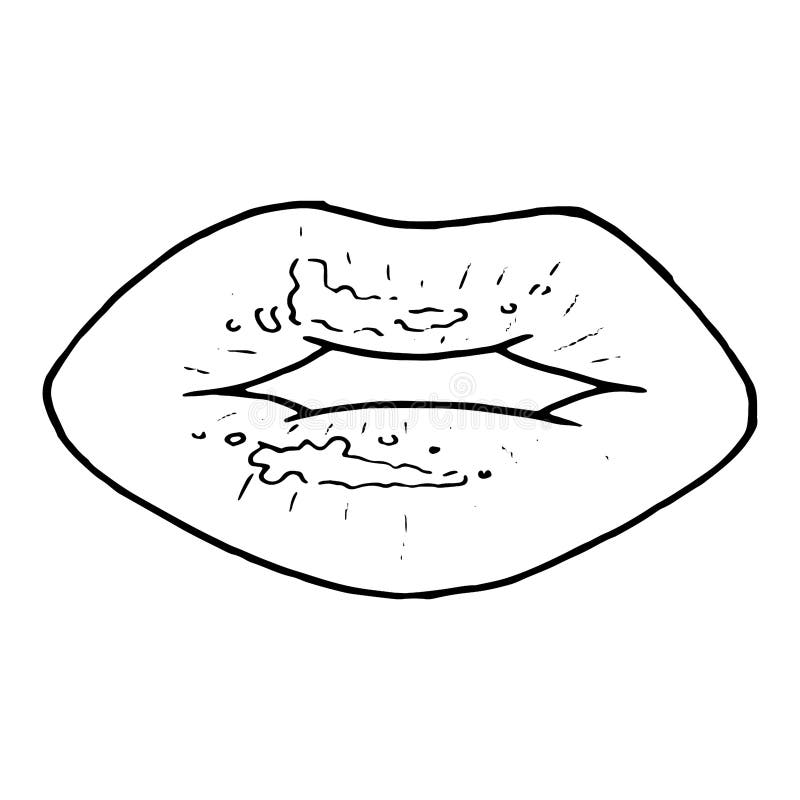 Lips icon. Vector illustration of female lips. vector illustration