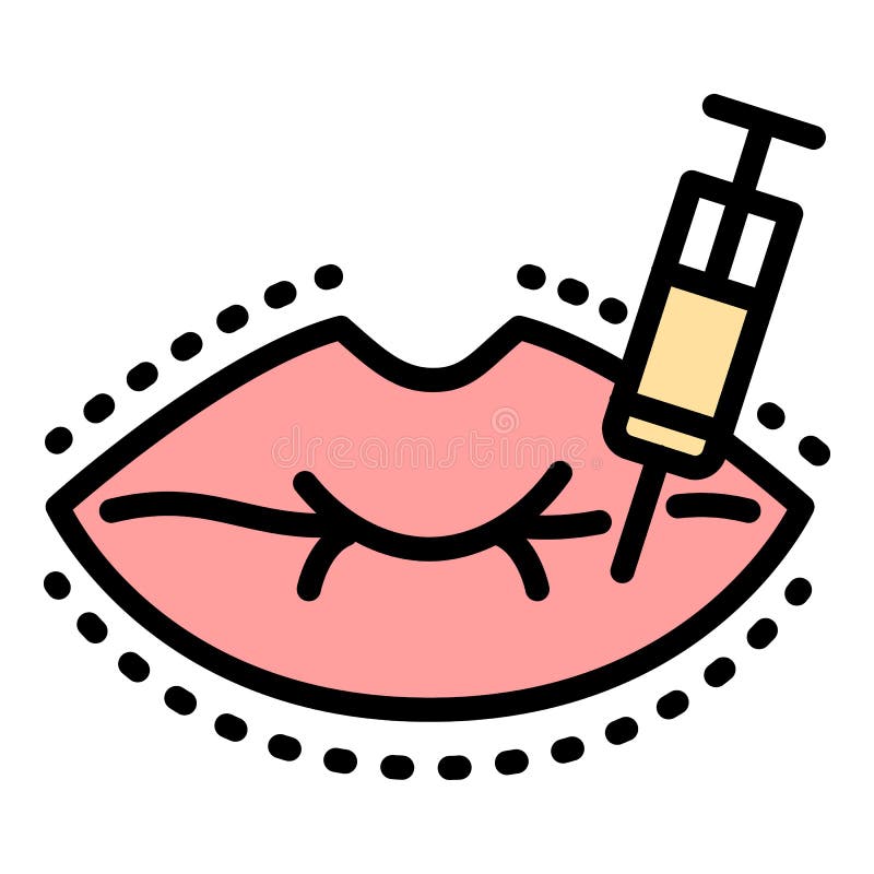 Beauty lips injection icon stock vector. Illustration of girl 157261081