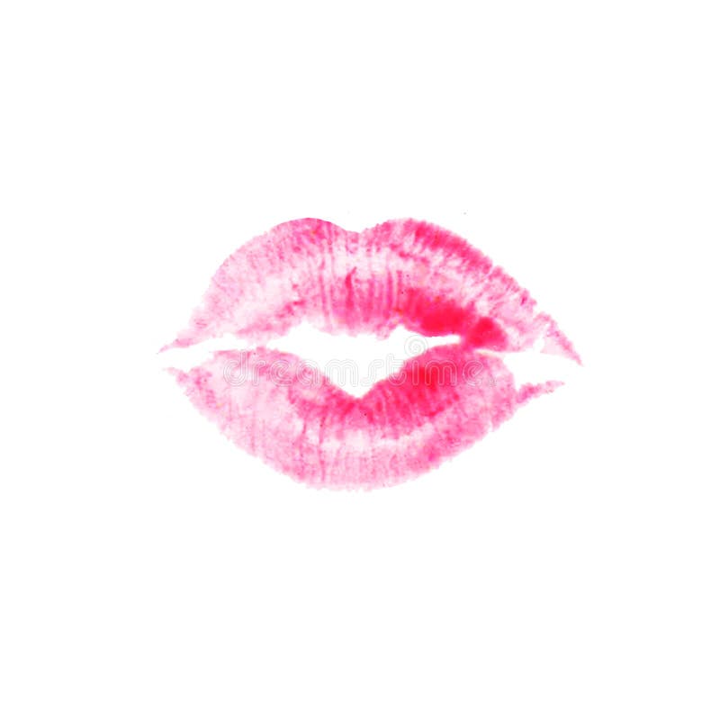 Lips Kiss, Isolated on White Background Stock Image Image of mouth