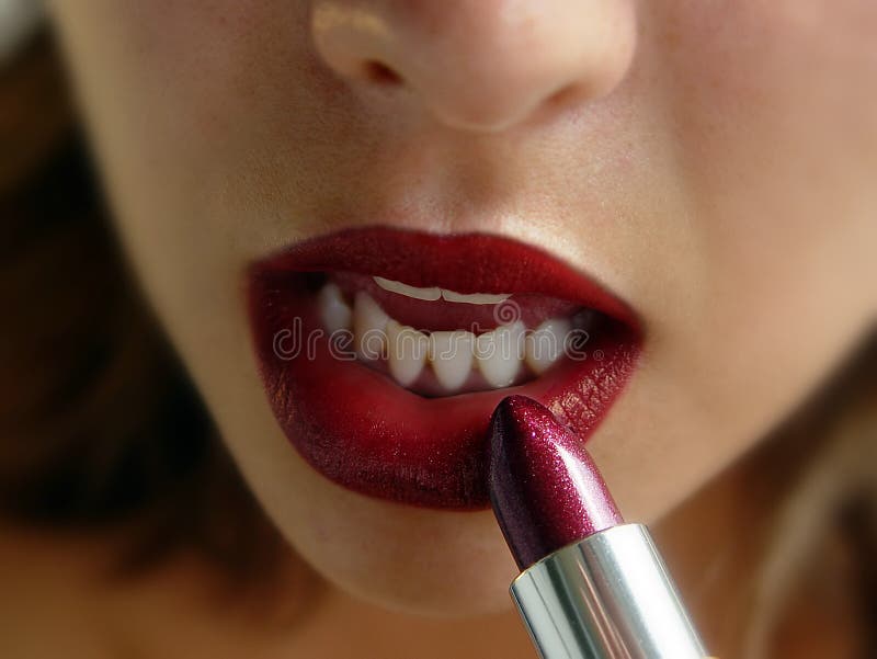 Lips & lipstick stock image. Image of girls, makeup 15899
