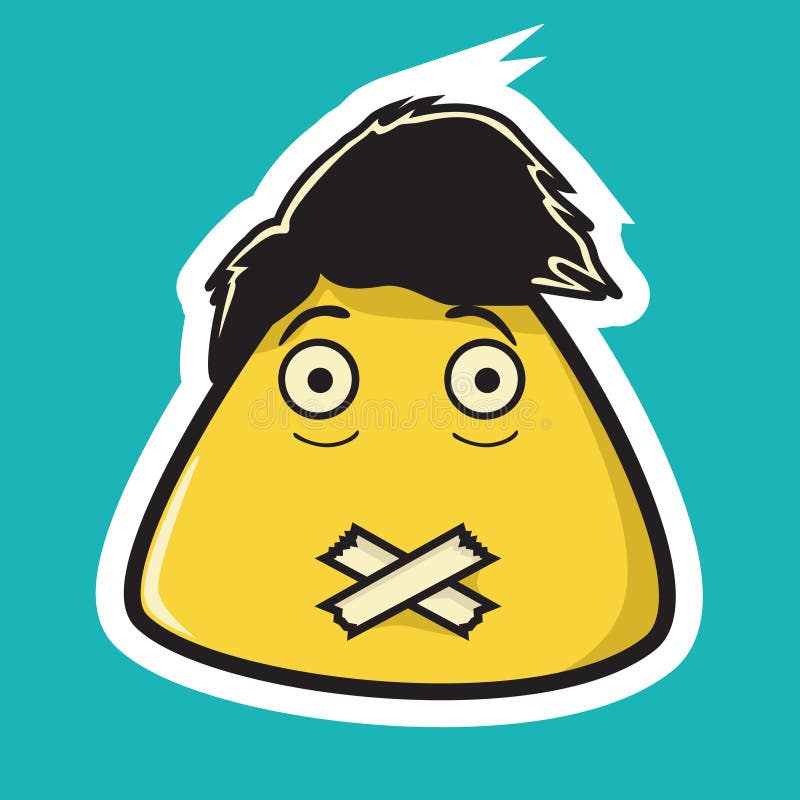 My Lips are Sealed Pun Message Stock Illustration Illustration of