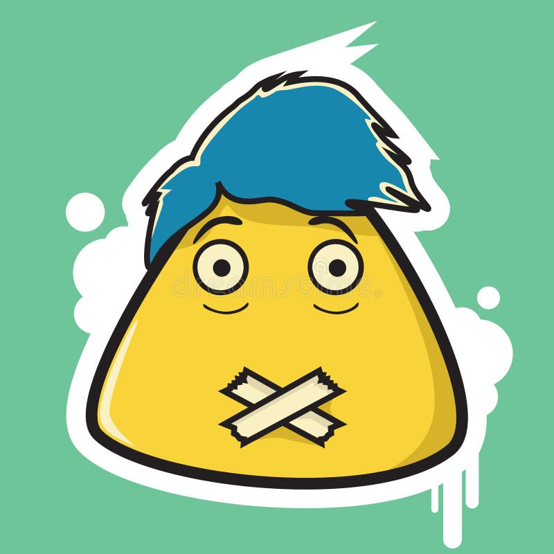 My Lips are Sealed Pun Message Stock Illustration Illustration of