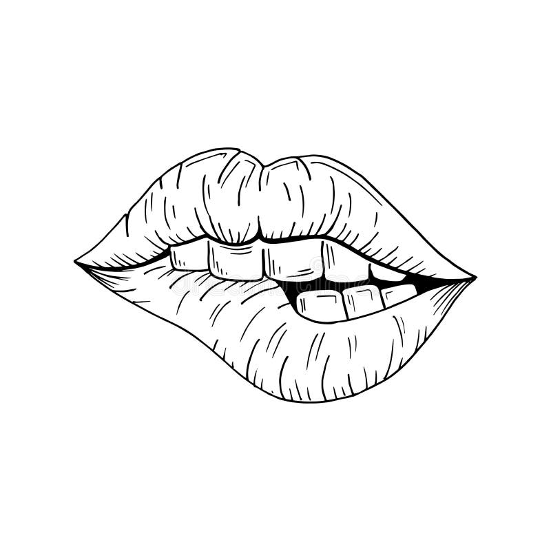 Lip Bite by lanciii on DeviantArt
