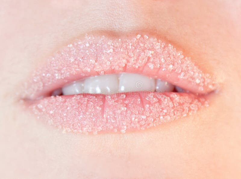 Lips and sugar stock image. Image of makeup, sugar, food 25470249
